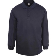 My Form Destekli Polo Yaka Kaynakçı T-Shirt-Sıyah