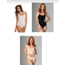 Nbb 2935 Kadın Ip Askılı Karışık Renk Çıtçıtlı Body 3 Adet