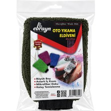 Ebrayn Mikrofiber Oto Yıkama Eldiveni - Premium Kalite Astar Içi Korumalı Büyük Boy