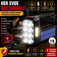 Kesene 8'li Ultra Güçlü Led yan Işık USB Solar Güneş Enerjili Kamp Lambası kamp Balıkçılık Acil Durum Fener