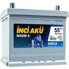 İnci Akü Inci Akü  Maxim A Gorilla (Asya) 55 Ah 500 Sae Akü