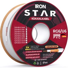 Iron Star 48 Tel (Gold) Anten Kablosu 100 Metre Beyaz