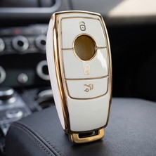 Rem Anahtar Premium C180 C200 W205 W213 E200 Anahtar Kılıfı Key Case Koruyucu - Beyaz