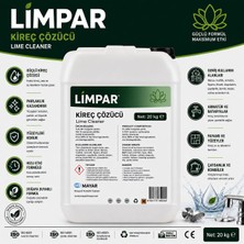 Limpar Kireç Çözücü 20 kg | Profesyonel Endüstriyel Kireç Temizleyici | Banyo, Wc ve Mutfak Temizleyici