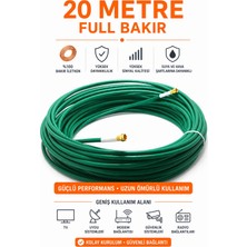 Iron Star 20 Metre Full Bakır 96 Tel Konnektör Takılı Anten Kablosu