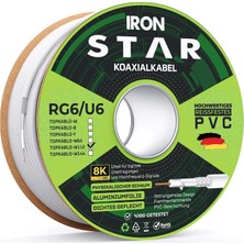Iron Star 112 Tel Anten Kablosu 100 Metre Beyaz