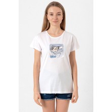 Babymonster Forever Beyaz Kadın Bisikletyaka Tshirt