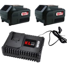 Klpro 2 Adet 18V 5.0AH Akü + 1 Adet 4.0A Şarj Cihazı Set KLASET18-50