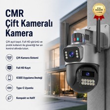 Hzl CMR Çift Kameralı Mini Kamera | Full HD Çift Açı Kayıt | Type-C Uyumlu Kompakt Vlog & Güvenlik Kamerası