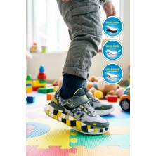 Ruffon 1030 P Füme-Buz-Sarı Erkek Çocuk Spor Ayakkabı