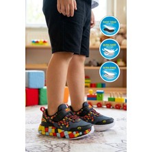 Ruffon 1030 P Siyah-Kırmızı-Sarı Erkek Çocuk Spor Ayakkabı