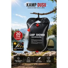 Fischer 20LT Kapasite Kamp Duşu - Güneş Enerjili Ayarlanabilir Vanalı Taşınabilir Pratik Kamp Duşu