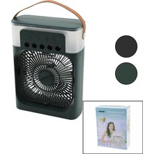 Hava Nemlendirme - Fan - Gece Lambası Masa Üstü Ultrasonik Vantilatör 360 Derece USB Şarj 3kdm Hız (3)