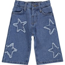 Civil Baby Yıldız Nakışlı 6-18 Ay Pantolon Kot - Mavi