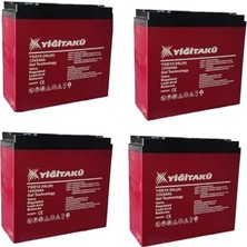 MarkEntegra Yiğit 12V 24AMPER (24AH) Jel Akü 4'lü Paket 2026 Üretim Ebatları: 169X179X78MM