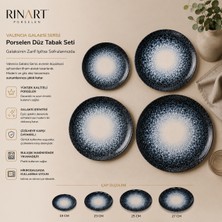 Rinart Porselen Valencia Galaksi 4'lü Sunum ve Servis Tabak Seti 19,23,25,27 cm