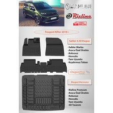 Sahler Peugeot Rifter 2019 ve Sonrası 4.5d Paspas Rizline Premıum Bagaj Havuzu Set