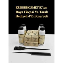 Biomagic 7.72 Küllü Kumral Organik Içerikli Amonyaksız Kalıcı Kokusuz Saç Boyası 4boya 4oksidan Boya Fırçası ve Boya Tarağı Hediyeli