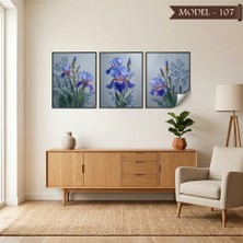 Akıllı Kağıt Statik Tutunma Özellikli Tablo - Poster Çiçek (Model- 107)