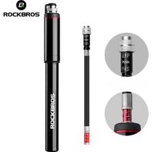 Rockbros 150 Psı El Korumalı Mini Bisiklet Pompası – 132G Ultra Hafif Gizli Göstergeli Sıkışma Önleyici Cep Pompası (21.5 cm
