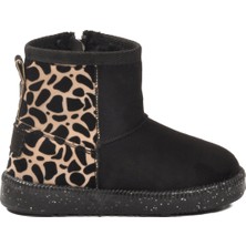 Ayk's Siyah Leopar Içi Kürklü Fermuarlı Kız Çocuk Bot 1212 P