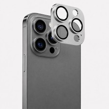 Mi7a iPhone 15 Pro / 15 Pro Max Uyumlu Full Kamera Lens Koruyucu Tam Kaplama Kamera Adası Koruma Camı