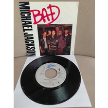 Plakperest Mıchael Jackson - Bad - 1987 Hollanda Basım 45LIK Plak-2.el