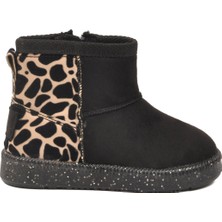Ayk's Siyah Leopar Içi Kürklü Bebek Bot 1212 B