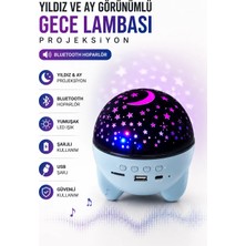 Belirtilmemiş Gökyüzü Temalı Bluetooth Hoparlörlü Şarjlı Çocuk Gece Lambası