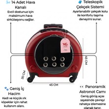 Vigi Store VG Premium Şeffaf Panoramik Kedi Taşıma Valizi XL – Çekçekli & Tekerlekli Pet Taşıma Çantası