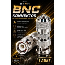 Iron Star Metal Kamera Bnc Konnektörü Kamera Bağlantı Ucu 1 Adet