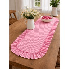 ŞAH TEXTILE DESIGN Pötikareli Sık Fırfırlı Leke Tutmaz Runner 40X110