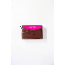 CLASSBAG Erkek Taba Renk Mekanizmalı Otomatik Kızaklı Kartlık (6cm x 9,5cm)