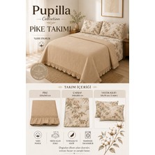 Bahar Evde Pupılla Collectıon Çift Kişilik Pike Takımı Victorıa Bej