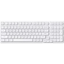 Furycube K99 Pro Hotswap Rgb Uyumlu Kablolu, Kablosuz, Bluetooth %95 Win/macos Uyumlu Mekanik Oyuncu Klavye - Beyaz Shine Through