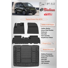 Sahler Toyota Proace City 2019 ve Sonrası 4.5d Paspas Rizline Premıum Bagaj Havuzu Set