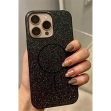 Kzn Tech iPhone 16 Pro Max Uyumlu Simli Magesafe Destekli Kamera Korumalı Kılıf