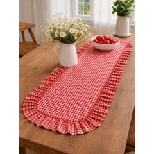 ŞAH TEXTILE DESIGN Pötikareli Sık Fırfırlı Leke Tutmaz Runner 40X110