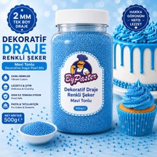Bypaster 2mm Mavi Dekoratif Draje Renkli Şeker