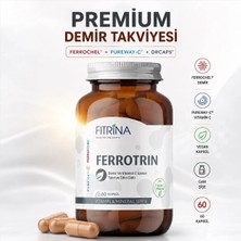 Fıtrina Ferrotrin Mikroenkapsüle Demir Takviyesi 60 Kapsül C Vitamini İçeren Takviye Edici Gıda