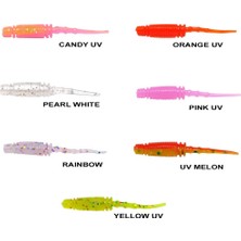 Ryuji Rock Worm 4cm Kokulu Silikon Yem (12 Adet) Uv Melon