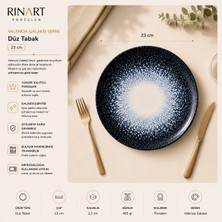 Rinart Porselen Valencia Galaksi Yemek Kahvaltı Sunum Servis Tabağı 23 cm 1 Adet