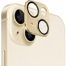 Mi7a iPhone 15 / 15 Plus Uyumlu Full Kamera Lens Koruyucu Tam Kaplama Kamera Adası Koruma Camı