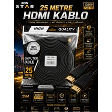Iron Star HDMI Kablo 25 Metre / 25 Metre HDMI Kablosu / HDMI Kablo 25M / Uzun HDMI Kablosu / Tv HDMI Kablosu 20 Metre / Full Hd HDMI Kablo 25 Metre / HDMI Görüntü Aktarım Kablosu 25 Metre