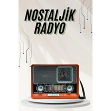 Saatli Fenerli Bluetooth Nostaljik Radyo Aux Sd USB Girişli Bluetooth Hoparlör