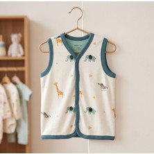 Motherlove %100 Organik Pamuk Çift Katlı ve Çıtçıtlı Bebek Yeleği 9-36 Ay