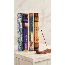 Rasa 4’lü Karma Çubuk Tütsü Seti-Adaçayı,lavanta,amber,sandal Ağacı-Meditasyon ve Enerji Temizliği Paketi