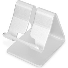 Alüminyum Akıllı Telefon/tablet Standı, 10 Inçe Kadar, Gümüş