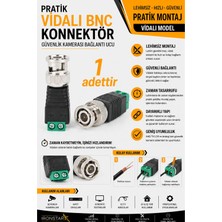 Iron Star 1 Adet Vidalı Bnc Konnektör / Lehimsiz Bnc / Bnc Klemensli / Bnc Kamera Konnektörü Vidalı / Cctv Bnc Ucu / Güvenlik Kamerası Bnc / Hızlı Montaj Bnc /konnektör-Kornektör-Jak-Bağlantı Aparatı