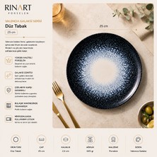 Rinart Porselen Valencia Galaksi Ana Yemek Servis Sunum Tabağı 25 cm